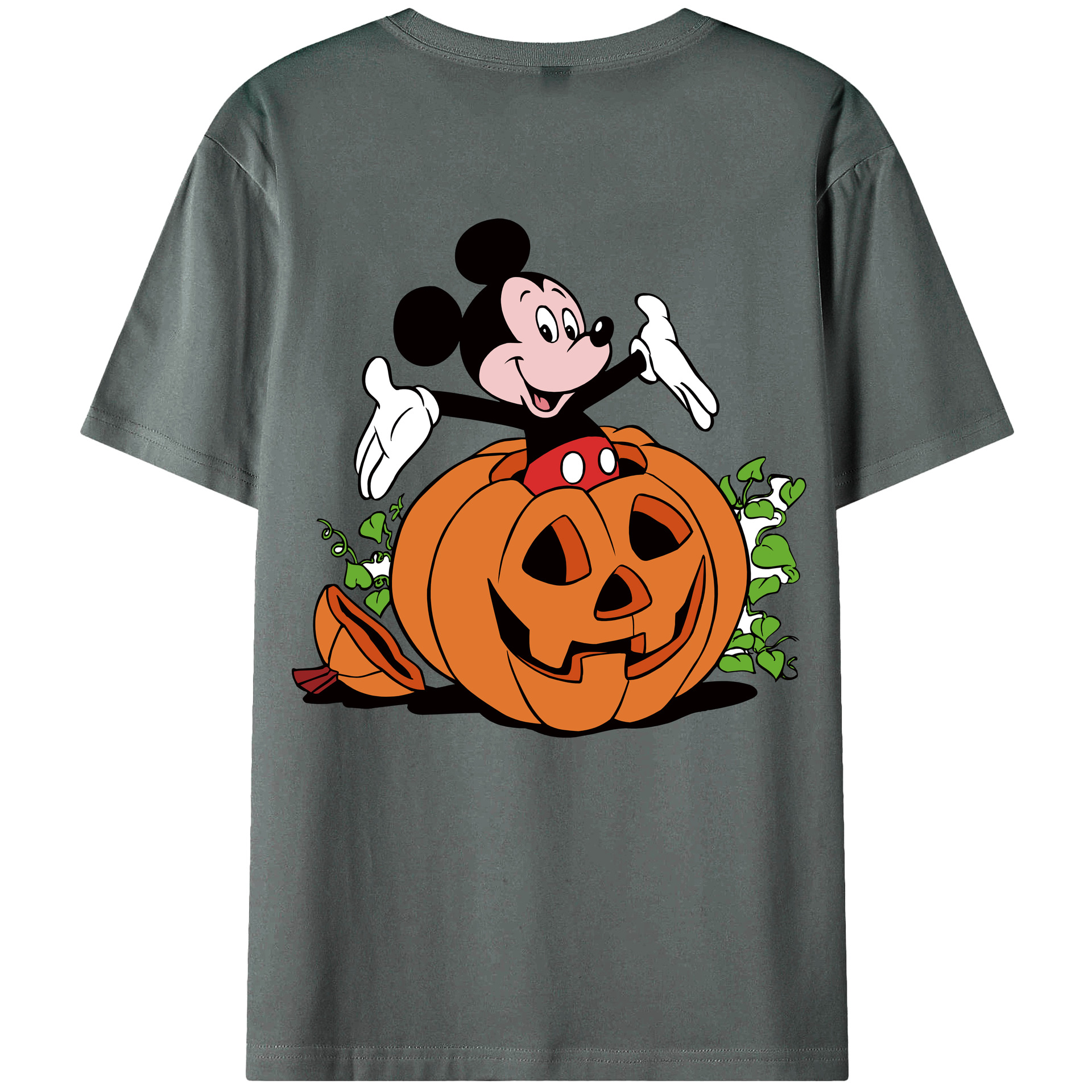 （画像用） ミッキーマウス Mickey Mouse 綿100％半袖Tシャツ（背面プリント）